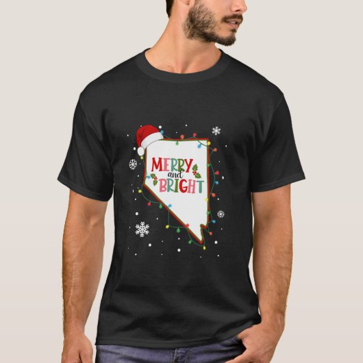Frohe und helle Weihnachtsbeleuchtung Xmas Nevada T-Shirt (Vorderseite)