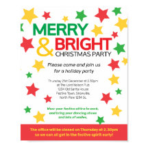 Frohe und helle Weihnachtsbüros Party Sterne