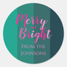 Frohe und helle Weihnachtsfamilie Name Green Pink