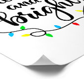 Frohe und helle Weihnachtsfamilie Pajamas Matching Poster (Ecke)