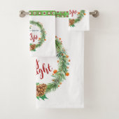 Frohe und helle Weihnachtsfeier Badhandtuch Set (Insitu)
