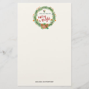 Frohe und helle Weihnachtsfeier Briefpapier
