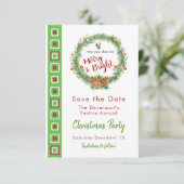 Frohe und helle Weihnachtsfeier Einladung (Stehend Vorderseite)