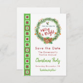 Frohe und helle Weihnachtsfeier Einladung (Vorne/Hinten)