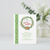 Frohe und helle Weihnachtsfeier Feiertagskarte (Stehend Vorderseite)