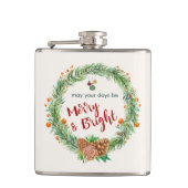 Frohe und helle Weihnachtsfeier Flachmann (Vorderseite)