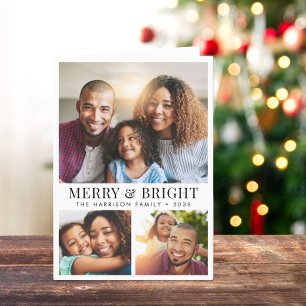 Frohe und helle Weihnachtsfeier Foto Feiertagskarte