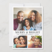 Frohe und helle Weihnachtsfeier Foto Feiertagskarte (Vorderseite)