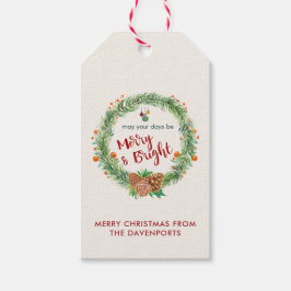 Frohe und helle Weihnachtsfeier Geschenkanhänger