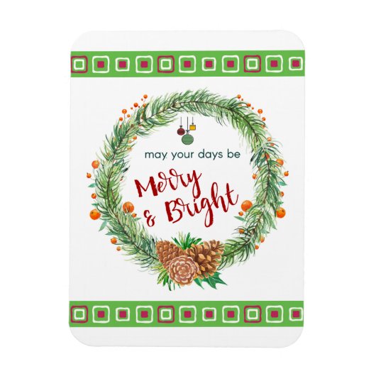 Frohe und helle Weihnachtsfeier Magnet (Vertikal)