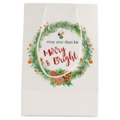 Frohe und helle Weihnachtsfeier Mittlere Geschenktüte (Rückseite)