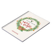 Frohe und helle Weihnachtsfeier Notizblock (Linke Seite)