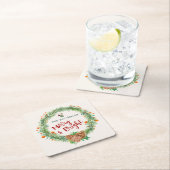 Frohe und helle Weihnachtsfeier Rechteckiger Pappuntersetzer (Vor Ort)