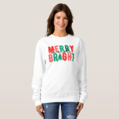 Frohe und helle Weihnachtsfeier Sweatshirt (Vorne ganz)
