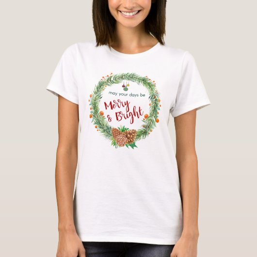 Frohe und helle Weihnachtsfeier T-Shirt (Vorderseite)