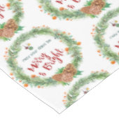 Frohe und helle Weihnachtsfeier Tischdecke (Schrägansicht)