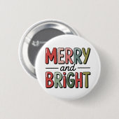 Frohe und helle Weihnachtsfeiertage Button (Vorne & Hinten)