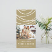 Frohe und helle Weihnachtsfeiertage Foto Feiertagskarte (Stehend Vorderseite)