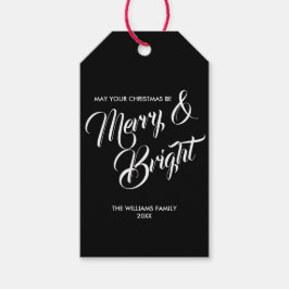 Frohe und helle Weihnachtsfeiertage-Geschenkmarke Geschenkanhänger