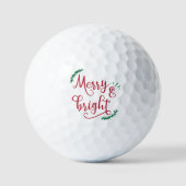 Frohe und helle Weihnachtsfeiertage Golfball (Vorderseite)