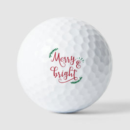 Frohe und helle Weihnachtsfeiertage Golfball