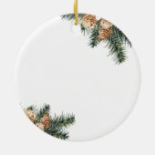Frohe und helle Weihnachtsfeiertage Keramik Ornament (Hinten)