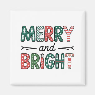 Frohe und helle Weihnachtsfeiertage Magnet