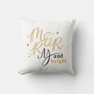 Frohe und helle Weihnachtsfeiertage Mama Gold Kissen