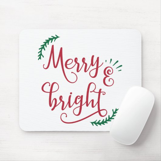 frohe und helle Weihnachtsfeiertage Mousepad (Mit Mouse)