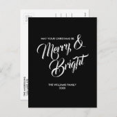 Frohe und helle Weihnachtsfeiertage Postkarte (Vorne/Hinten)