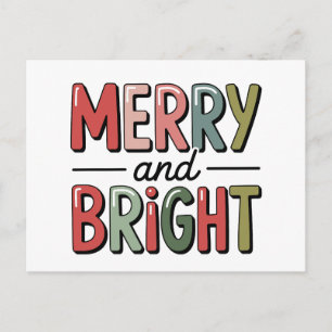 Frohe und helle Weihnachtsfeiertage Postkarte