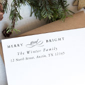 Frohe und helle Weihnachtsfeiertage Rücksendeadres Permastempel