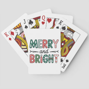 Frohe und helle Weihnachtsfeiertage Spielkarten