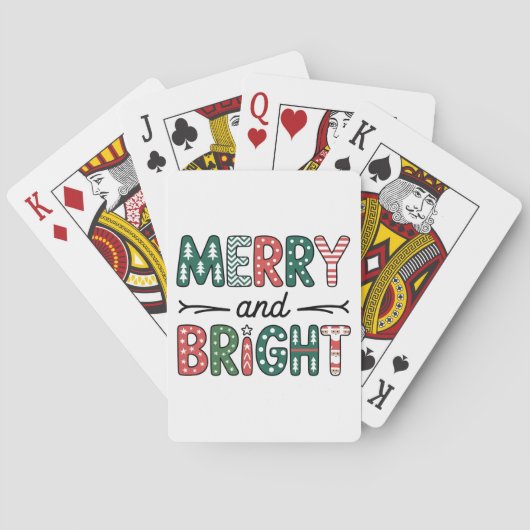 Frohe und helle Weihnachtsfeiertage Spielkarten (Rückseite)