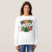 Frohe und helle Weihnachtsfeiertage Sweatshirt (Vorne ganz)