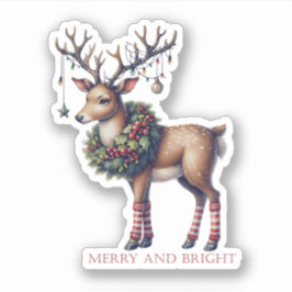 Frohe und helle Weihnachtsfeiertage Vinyl Sticker