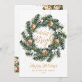 Frohe und helle Weihnachtsfeiertagskarte Feiertagskarte (Vorne/Hinten)