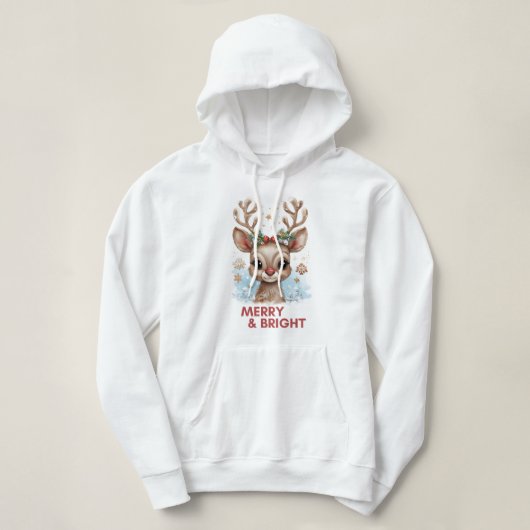 Frohe und helle Weihnachtsferien Hoodie (Design vorne)