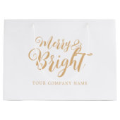 Frohe und helle Weihnachtsfirma Große Geschenktasc Geschenktüte (Vorderseite)