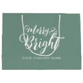 Frohe und helle Weihnachtsfirma Große Geschenktüte (Rückseite)