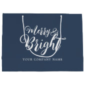 Frohe und helle Weihnachtsfirma Große Geschenktüte (Rückseite)