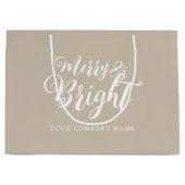 Frohe und helle Weihnachtsfirma Große Geschenktüte (Vorderseite)