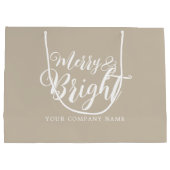 Frohe und helle Weihnachtsfirma Große Geschenktüte (Rückseite)