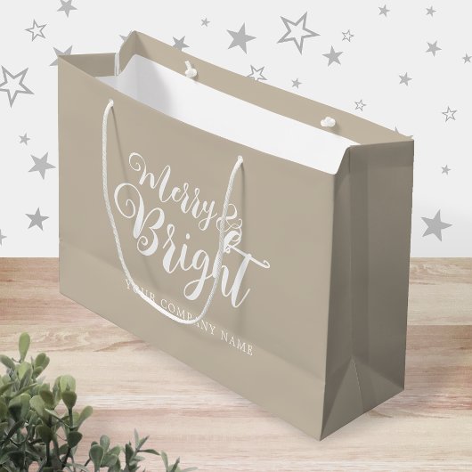 Frohe und helle Weihnachtsfirma Große Geschenktüte