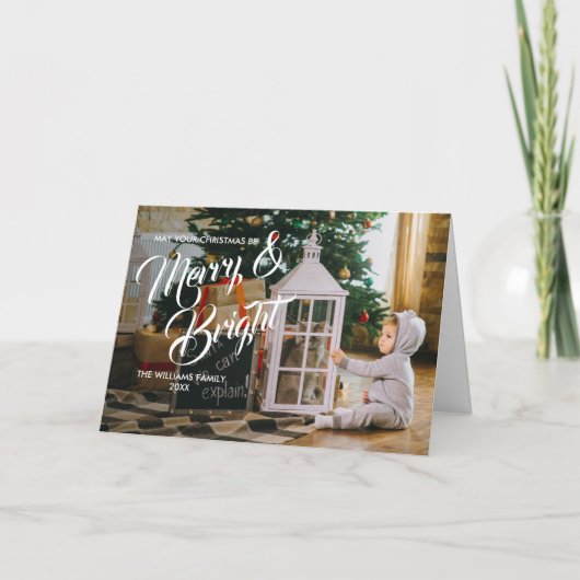 Frohe und helle Weihnachtsfotokarte Karte (Vorderseite)