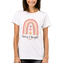 Frohe und helle Weihnachtsfrauen - T - Shirt