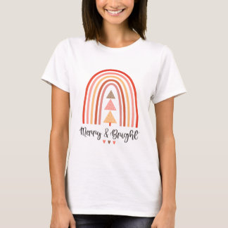 Frohe und helle Weihnachtsfrauen - T - Shirt