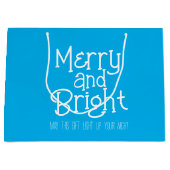 Frohe und helle Weihnachtsgeschenke Große Geschenktüte (Vorderseite)