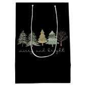 Frohe und helle Weihnachtsgeschenke Mittlere Geschenktüte (Rückseite)