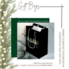 Frohe und helle Weihnachtsgeschenke Mittlere Geschenktüte